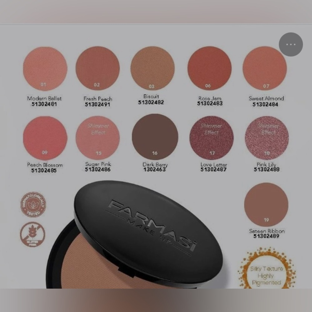 Farmasi tender blush on in color 01 or 18
